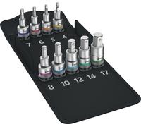 Wera 8740 C HF Zyklop Jeu De Douilles À Embout À Six Pans Creux Avec Fonction De Retenue - (Jeu De 9pcs)