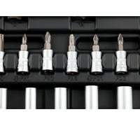 Jeu de 93 douilles RECA ECO 1/2' & 1/4' | Coffret à cliquet | Coffret à outils | Chrome-Vanadium | Cliquets à denture fine | Coffret verrouillable