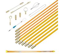 Jeu de baguettes tire-fils 10m avec accessoires,Tire fil électriques 100cm x 10 pièces,Kit d’installation pour câble, Nylon