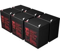 Jeu de batteries T6 Power pour APC Smart-UPS SRT2200RMXLI, VRLA, 12 V