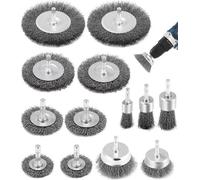 Jeu de brosses de perçage - brosses en acier - 13 pièces