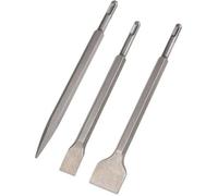 Jeu de burins SDS Plus, ensemble de 3 pièces, adapté aux perceuses légères et aux perceuses à percussion.