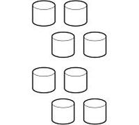 Jeu de capuchons amortisseurs Geberit creative pour ensemble de construction préfabriqué 242208001, carrelable et individuel