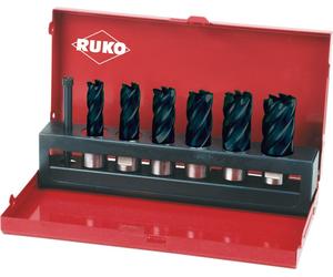Jeu de carottage Ruko 7 pces HSS-TiAlN longueur 30mm Weldon - 108820F