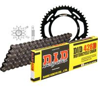 Jeu de chaînes D.I.D acier 428D / 124 serrure à clip compatible avec KTM SX, Husqvarna TC 85 ccm année 2018 - 2020