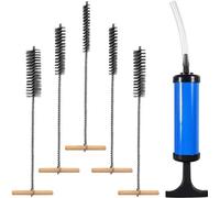 Jeu de cinq brosses en métal inoxydable pour éliminer efficacement les débris de forage et la rouille dans les tuyaux.