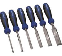 Jeu de ciseaux à bois 6,10,12,16,20,26mm 2K poignée avec bouton de frappe 6pcs carte TECWERK