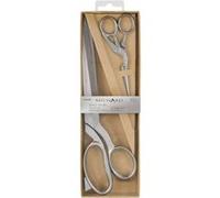 Milward Premium Coffret cadeau comprenant des ciseaux à coudre et des ciseaux à broder style cigogne, 25,5 cm et 11,5 cm, Argent