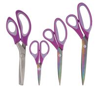 Jeu de ciseaux Titanium Softgrip, 4 pièces, couleur violette