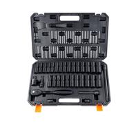 Jeu de clés à chocs, 33 pièces - entraînement 1/2'' - Coffret d'outils à embouts et cliquet