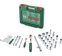 Jeu de clés à cliquet Bosch 1/4" + 1/2", 60 pièces
