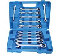 Jeu de clés à cliquet combinées avec cliquet 12pcs 8 - 19mm Satra