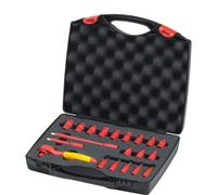 Jeu de clés à cliquet isolées 1/4 21 pièces dans un coffret - WIHA - 43025"