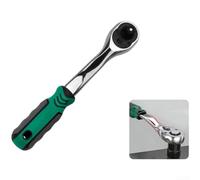 Jeu de clés à cliquet professionnelles à 72 dents avec poignée d'extension de 440 mm pour réparation automobile en acier au chrome vanadium vert, libération rapide, poignée antidérapante (1/4)