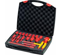 Jeu de clés à douille 1/2" VDE, 20 pièces, dans un coffret Wiha | 4010995430245