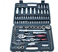 Jeu de clés à douille 1/4'' + 1/2'' CV 108 pièces