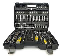 Jeu de clés à douille, 172 pièces, de 1/4 à 1/2 pouce, en acier CR-V, avec coffret