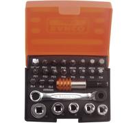 Jeu de clés à douille Bahco 2058/S26 métrique 1/4\ (6.3 mm) 26 pièces