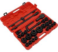 Jeu de clés à douille - Douilles à encastrement profondes à 6 pans - 26 pièces - Métrique - 1,9/2,5 cm - Entraînement carré - 45 - En acier au carbone - Avec coffret - Pour la réparation automobile - 