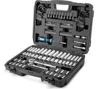 Jeu de clés à douille DURATECH 121 pièces, acier au chrome-vanadium, coffret