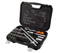 Jeu de clés à douille Neo Tools, 1/2", 25 pièces, finition satinée