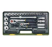 Jeu de clés à douille Proxxon Industrial métrique 1/4 (6.3 mm), 1/2 (12.5 mm) 65 pièces 23286
