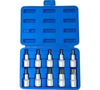 Jeu de clés à douille Torx, matériau durable, rangement organisé, bleu