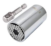 Jeu de clés à douille universelles en acier argenté (9-27 mm) 1/2" - Outils de réparation manuelle pour perceuse électrique, réparation industrielle automobile