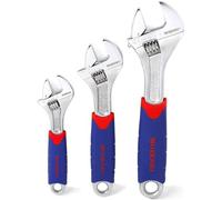 Jeu de Cles a Molette en Cr-V 150, 200, 250 mm avec Grande Ouverture 19, 24, 28mm 3 Pieces WORKPRO
