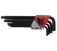 Jeu de clés Allen tête sphérique 9 pcs 5/64 à 3/8 Teng Tools 1479AF