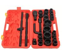 Jeu de clés - Coffret de douilles - Clés à douille - Ensemble d'outils - Jeu de clés - 26 pièces - Acier chrome-vanadium