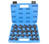 Jeu de Clés Crowfoot métriques 8-32 mm à 6 points entraînement 1/2" et 3/8" | 21-teilig kit de clés pour écrous évasés permettant de retirer les écrous situés dans des endroits difficiles d'accès