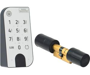 Jeu de clés électroniques 5001 Cylindre et touche de code anthracite+blanc BURG-WÄCHTER