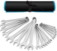 Jeu de clés mixtes 17 pièces SW 6-22mm Acier au chrome-vanadium DIN 3113