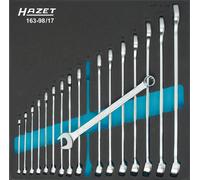 Jeu de clés mixtes Hazet 163-98/17 - Profil de traction à double six pans extérieur - Réf. | 163-98/17