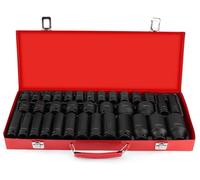Jeu de clés plates 1/2", 35 pièces, de 10 à 32 mm, dans un coffret