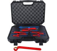 Jeu de Clés Polygonales VDE Contre-Coudées 10-24 mm - 9 pcs - Isolation Sécurisée et Précision - D-Work