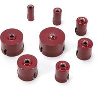 Jeu de couronnes de forage diamantées - Filetage M14 - 8 pièces - 20-68 mm - Pour béton et carrelage - Avec boîte de rangement - Rouge