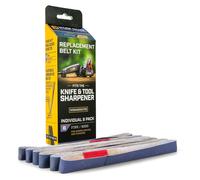 Jeu de courroies de ponçage de qualité pour affûteuses de couteaux et d'outils, comprenant 6 pièces