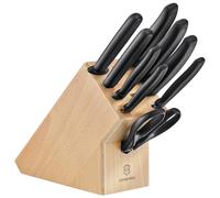 Victorinox Bloc à couteaux Swiss Classic Bois de hêtre 10 pièces Noir