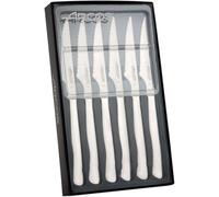 Arcos Ensemble à Steak en Acier Inoxydable Nitrum - Poignée Ergonomique en Polyoxyméthylène POM, Parfait pour Couper et Hacher la Viande - Couleur Argent, Série Mesa