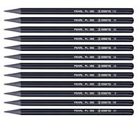 Jeu de crayons graphite, 12 degrés de dureté, sans bois, 12 pièces dans une boîte en métal