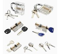 Jeu de crochetage de serrures, 24 outils, étui de rangement portable, ensemble de 7 serrures, ensemble de 7 serrures
