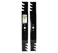 Jeu de deux lames de coupe pour tondeuses de 46 pouces, couleur noire