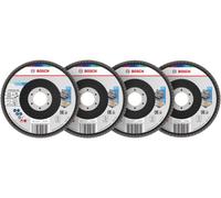 Jeu de disques abrasifs à lamelles X451, 125 x 22,23 mm, K40/K60/K80/K120, Z27, 60 pièces