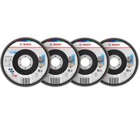 Jeu de disques abrasifs à lamelles X451, 125 x 22,23 mm, K40/K60/K80/K120, Z29, 60 pièces
