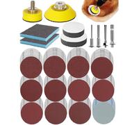 Jeu de disques abrasifs de 250 pièces, diamètre 50 mm, avec système de fixation velcro, grains allant de 80 à 3000, pour perceuses Dremel, visseuses sans fil, ponçage, polissage, bois, métal, automobi