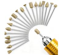 Jeu de disques abrasifs diamantés pour meulage, comprenant 20 pièces, accessoires pour outils rotatifs, adaptés au travail sur la pierre, la céramique et le verre