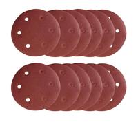 Jeu de disques abrasifs, tampons de papier de verre à 6 trous pour outils de polissage 125mm, plage de grain de 5 pouces 40 10 pièces # -800 # pour le travail du bois et du métal