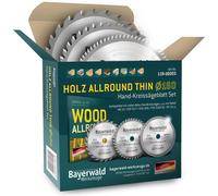 Jeu de disques de scie circulaire, diamètre 160 mm, 3 pièces, pour bois fins et parquet